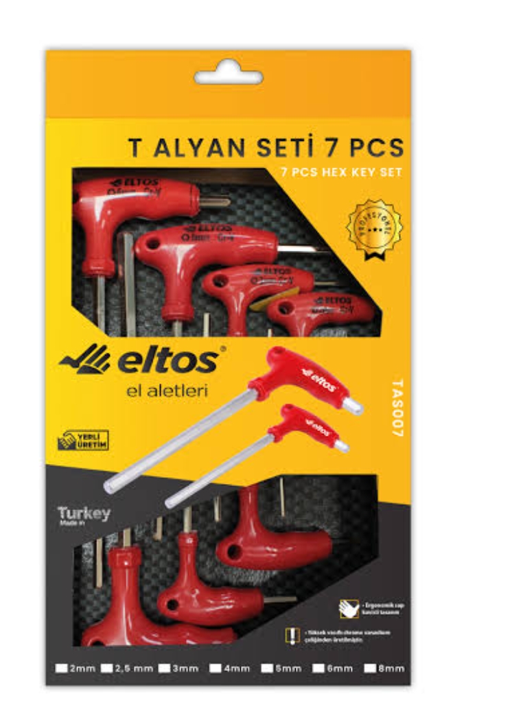 T Alyan Seti 7 Parça Altıköşe Eltos