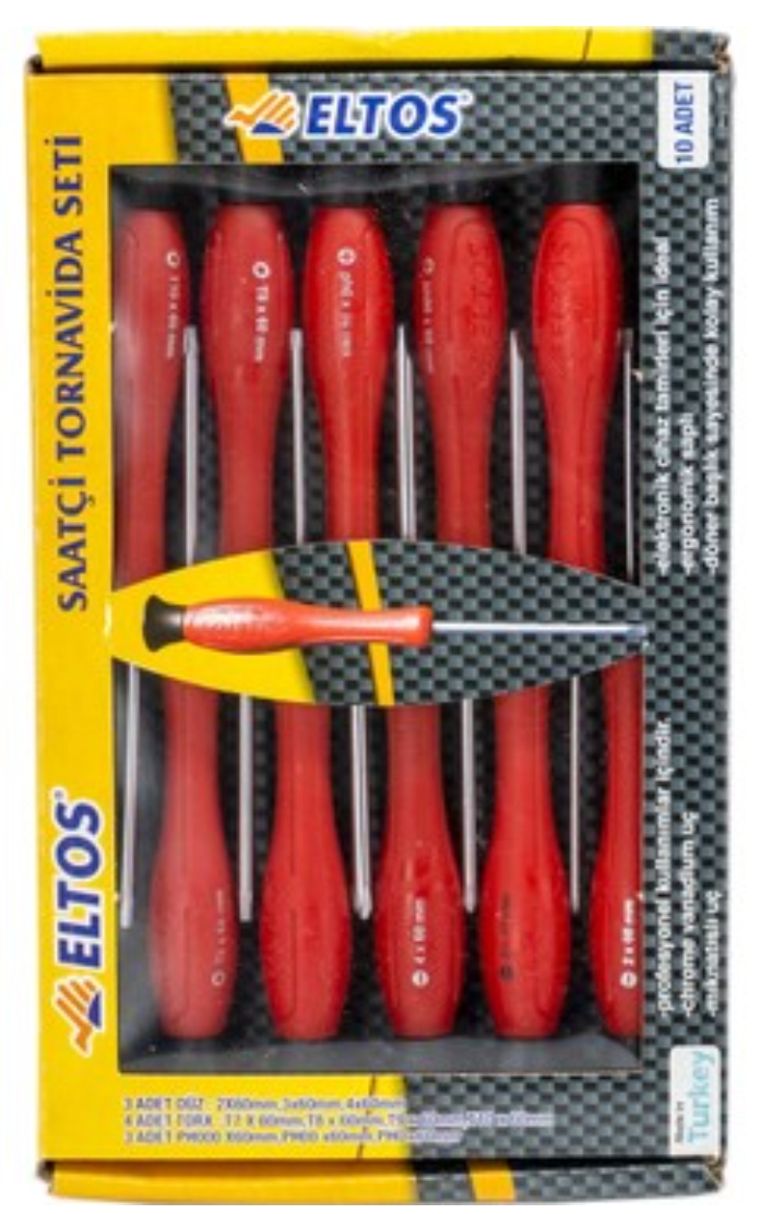 Saatçi Tornavida Seti 10 Parça Eltos